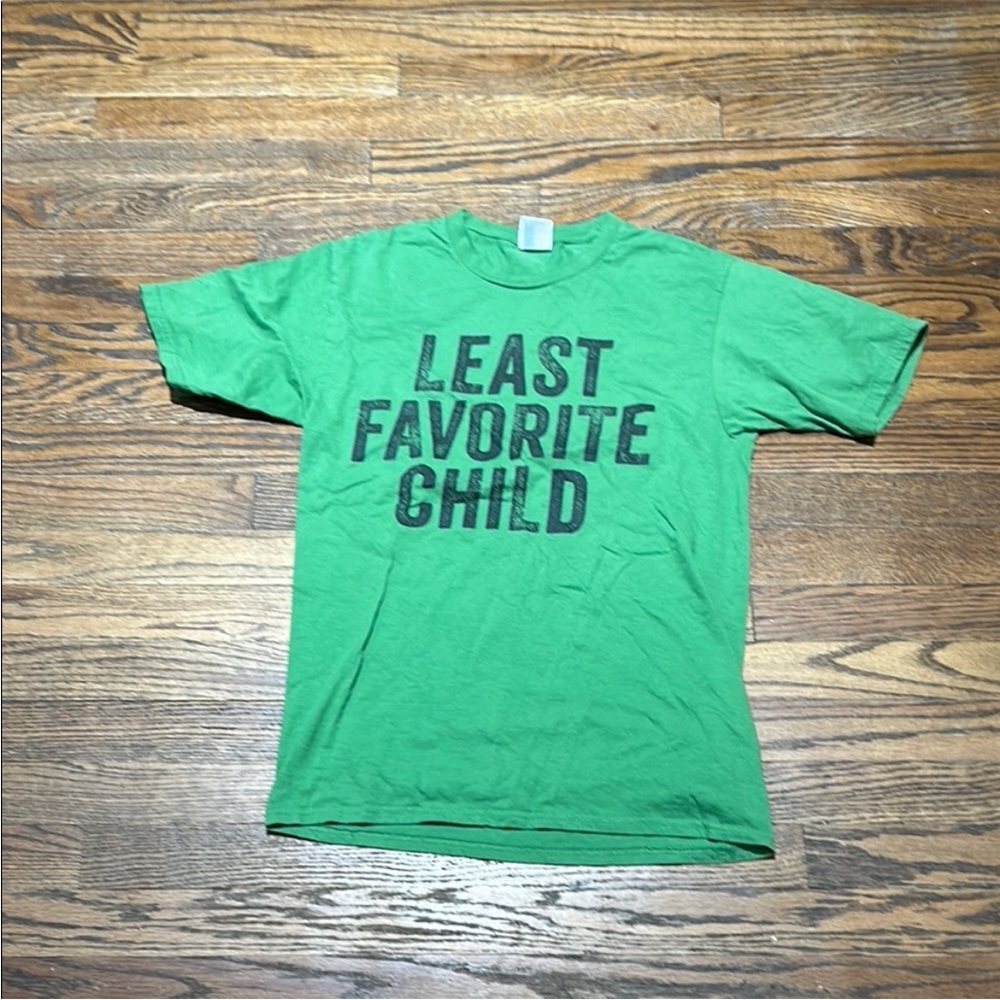 Least Favorite Child T-Shirt Green Graphic T-Shirt